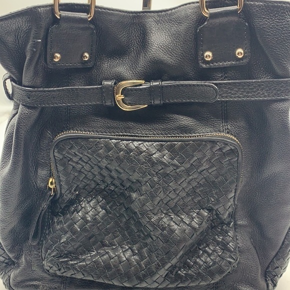 Elliot Lucca Black Leather Handle Bag. BP1634A - Picture 4 of 14